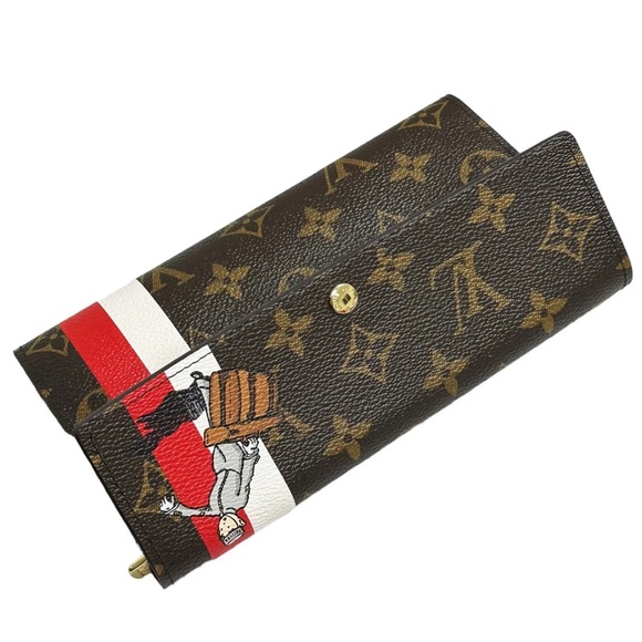 Louis Vuitton Bifold Long Wallet Brown Monogram M60034 Portefeuille Sarah - Picture 7 of 8